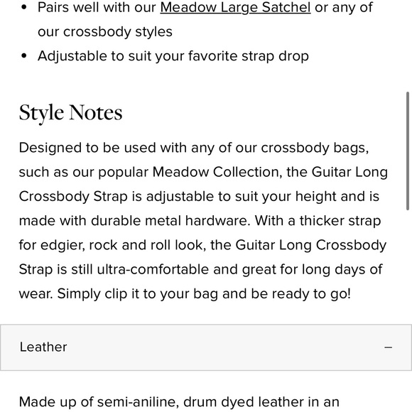 Tan Leather Bag Strap with Silver Hardware - Picture 4 of 10